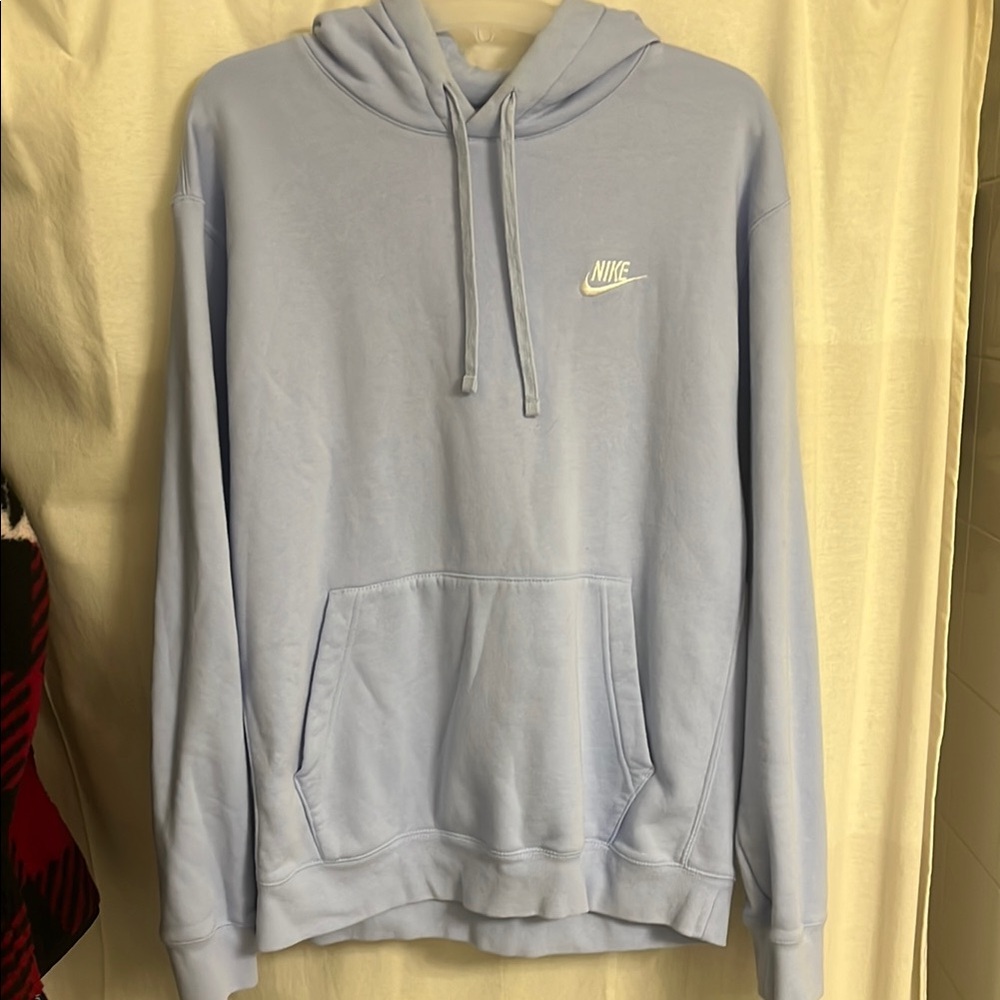 Nike Club Fleece Sky Blue Pullover Hoodie
